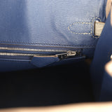 Pre-owned Hermes Special Order (HSS) Birkin 25 Gris Perle Matte Verso Alligator Brushed Palladium Hardware - Thumbnail View 9