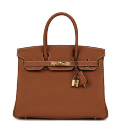 Hermes Birkin 30 Gold Togo Gold Hardware