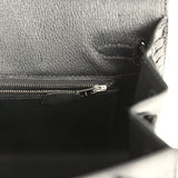 Pre-owned Hermes Birkin Sellier 25 Sellier Black Shiny Porosus Crocodile Palladium Hardware - Thumbnail View 9