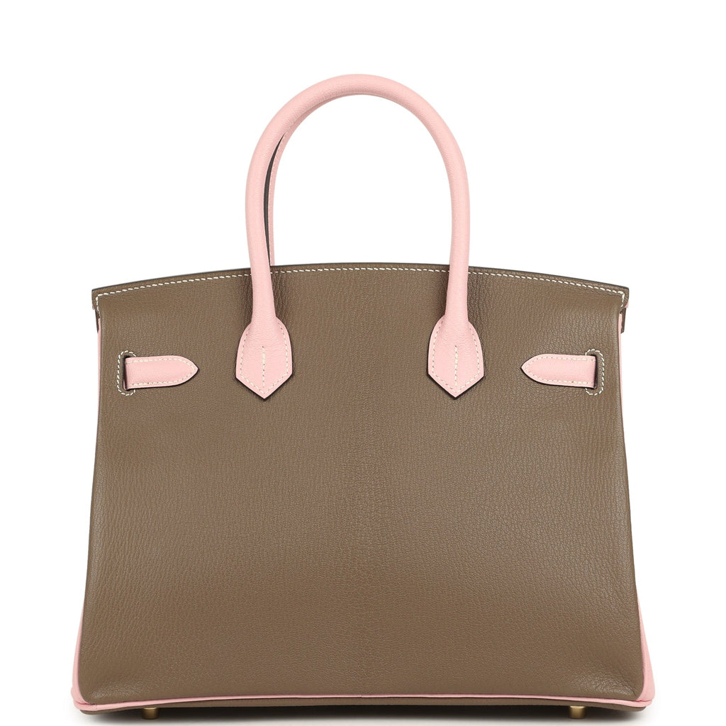 Hermes Special Order (HSS) Birkin 30 Etoupe and Rose Sakura Chevre Mys