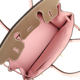 Hermes Special Order (HSS) Birkin 30 Etoupe and Rose Sakura Chevre Mysore Brushed Gold Hardware - Thumbnail View 8