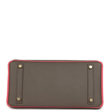Hermes Special Order (HSS) Birkin 30 Etain and Rose Azalee Epsom Brushed Gold Hardware - Thumbnail View 6