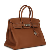 Pre-owned Hermes Birkin 35 Gold Togo Palladium Hardware - Thumbnail View 2