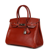 Pre-owned Hermes Birkin 30 Brique Box Palladium Hardware - Thumbnail View 5