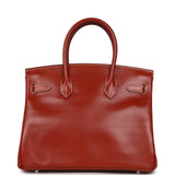 Pre-owned Hermes Birkin 30 Brique Box Palladium Hardware - Thumbnail View 4