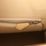 Hermes Birkin 25 Vanille Ostrich Palladium Hardware - Thumbnail View 9