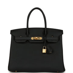 Hermes Birkin 30 Black Togo Gold Hardware