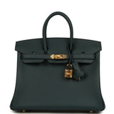 Hermes Birkin 25 Vert Cypress Swift Gold Hardware - Thumbnail View 1