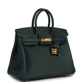 Hermes Birkin 25 Vert Cypress Swift Gold Hardware - Thumbnail View 2