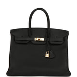 Pre-owned Hermes Birkin 35 Black Togo Gold Hardware - Thumbnail View 1