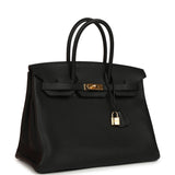 Pre-owned Hermes Birkin 35 Black Togo Gold Hardware - Thumbnail View 2