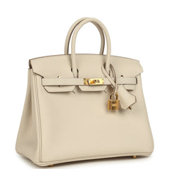 Hermes Birkin 25 Craie Togo Gold Hardware