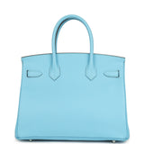 Hermes Birkin 30 Bleu Celeste Epsom Palladium Hardware - Thumbnail View 4