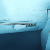 Hermes Birkin 30 Bleu Celeste Epsom Palladium Hardware - Thumbnail View 9