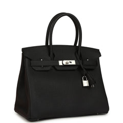 Hermes Birkin 30 Black Togo Palladium Hardware