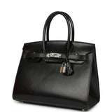 Pre-owned Hermes Birkin Sellier 30 Black Box Palladium Hardware - Thumbnail View 5