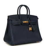 Hermes Birkin 25 Bleu Abysse Togo Gold Hardware - Thumbnail View 2