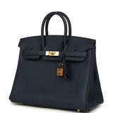 Hermes Birkin 25 Bleu Abysse Togo Gold Hardware - Thumbnail View 5