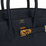 Hermes Birkin 25 Bleu Abysse Togo Gold Hardware - Thumbnail View 7