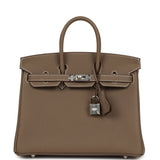Hermes Birkin 25 Etoupe Togo Palladium Hardware - Thumbnail View 1