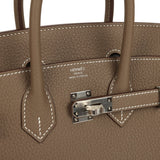 Hermes Birkin 25 Etoupe Togo Palladium Hardware - Thumbnail View 7