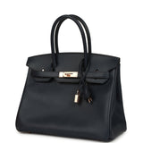 Hermes Birkin 30 Bleu Indigo Epsom Rose Gold Hardware - Thumbnail View 5
