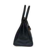 Hermes Birkin 30 Bleu Indigo Epsom Rose Gold Hardware - Thumbnail View 3