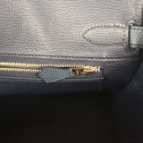 Hermes Birkin 30 Bleu Indigo Epsom Rose Gold Hardware - Thumbnail View 9