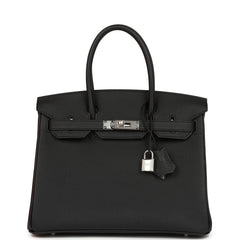 Hermes Birkin 30 Black Togo Palladium Hardware