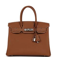 Hermes Birkin 30 Gold Togo Palladium Hardware