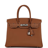 Hermes Birkin 30 Gold Togo Palladium Hardware - Thumbnail View 1