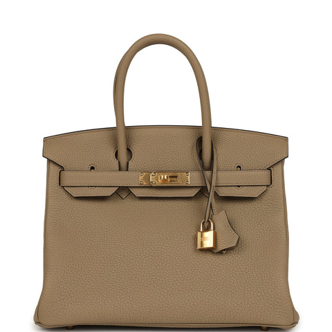 Hermes Birkin 30 Beige Marfa Togo Gold Hardware