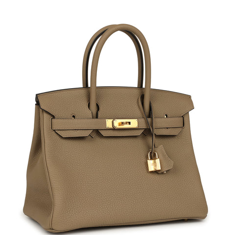 Hermes Birkin 30 Beige Marfa Togo Gold Hardware