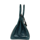 Pre-owned Hermes Birkin 35 Colvert Shiny Porosus Crocodile Gold Hardware - Thumbnail View 3