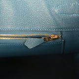 Pre-owned Hermes Birkin 35 Colvert Shiny Porosus Crocodile Gold Hardware - Thumbnail View 9