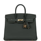 Hermes Birkin 25 Vert Mangrove Togo Permabrass Hardware - Thumbnail View 1