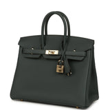 Hermes Birkin 25 Vert Mangrove Togo Permabrass Hardware - Thumbnail View 5