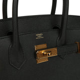 Pre-owned Hermes Birkin Sellier 30 Black Epsom Gold Hardware - Thumbnail View 7