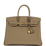 Hermes Birkin 35 Beige Marfa Togo Gold Hardware - Thumbnail View 1