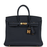 Hermes Birkin 25 Bleu Abysse Togo Gold Hardware - Thumbnail View 1