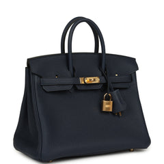 Hermes Birkin 25 Bleu Abysse Togo Gold Hardware