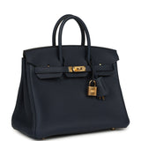 Hermes Birkin 25 Bleu Abysse Togo Gold Hardware - Thumbnail View 2