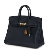 Hermes Birkin 25 Bleu Abysse Togo Gold Hardware - Thumbnail View 5