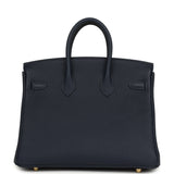 Hermes Birkin 25 Bleu Abysse Togo Gold Hardware - Thumbnail View 4