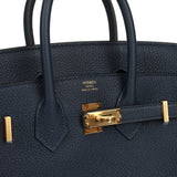 Hermes Birkin 25 Bleu Abysse Togo Gold Hardware - Thumbnail View 7