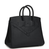 Pre-owned Hermes Birkin Shadow 25 Caban Swift Palladium Hardware - Thumbnail View 2