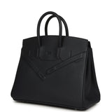 Pre-owned Hermes Birkin Shadow 25 Caban Swift Palladium Hardware - Thumbnail View 5