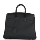 Pre-owned Hermes Birkin Shadow 25 Caban Swift Palladium Hardware - Thumbnail View 4