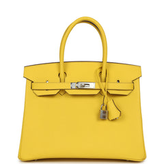 Hermes Birkin 30 Jaune de Naples Epsom Palladium Hardware
