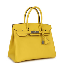 Hermes Birkin 30 Jaune de Naples Epsom Palladium Hardware